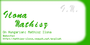 ilona mathisz business card